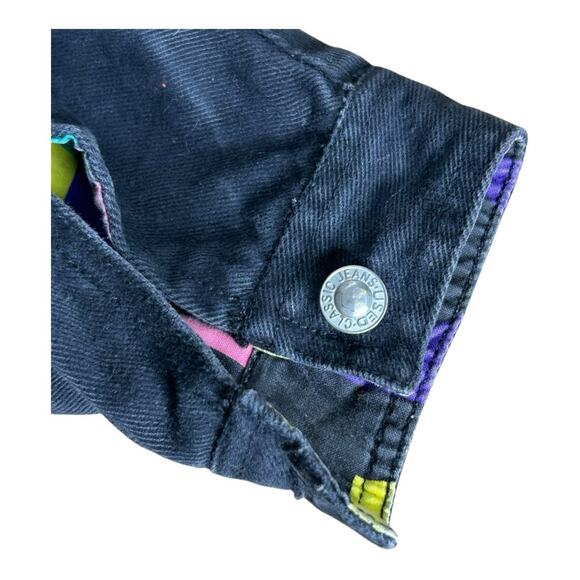 Get Used Colorblock 90S Brushed Twill Denim Jacket Printed Interior Small - Picture 11 of 14